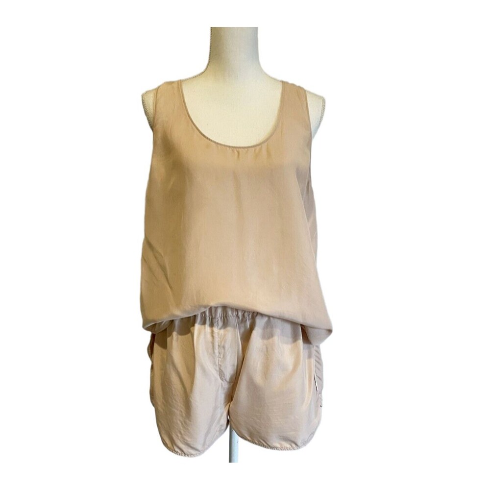 Everlane Women's L Washable 100% Silk Pink Tank and Shorts Sleep Set